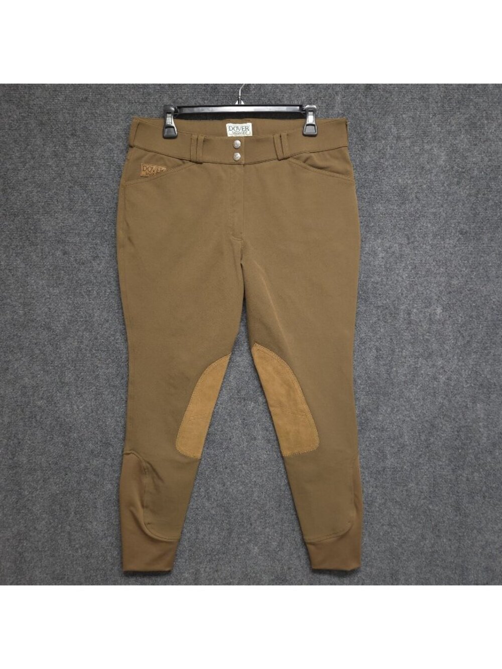 Dover Saddlery Pants Women 32 Brown Riding Breeches Suede Knee Patch Equestrian